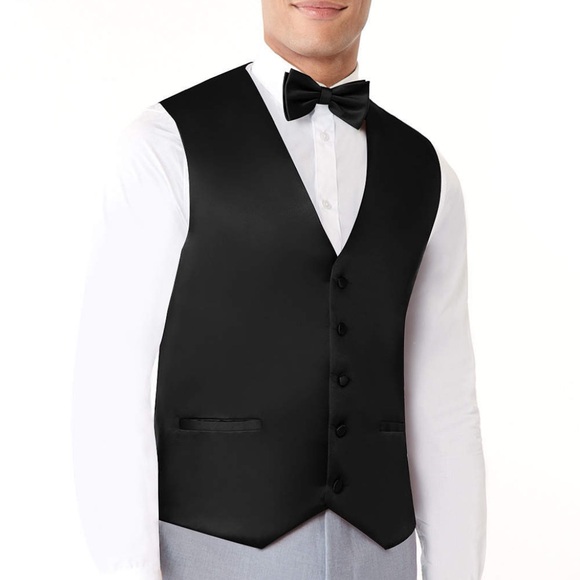 MATTE SATIN VEST BLACK - Picture 2 of 7